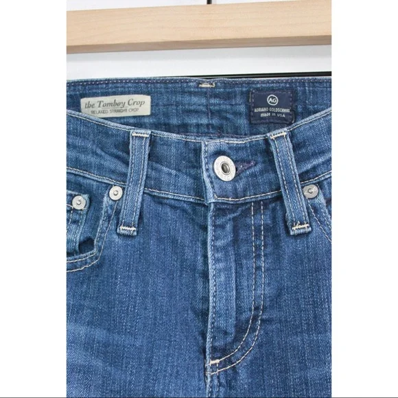 🛟AG The Tomboy Crop Medium Wash Jeans 26❤️‍🩹 - Picture 3 of 6